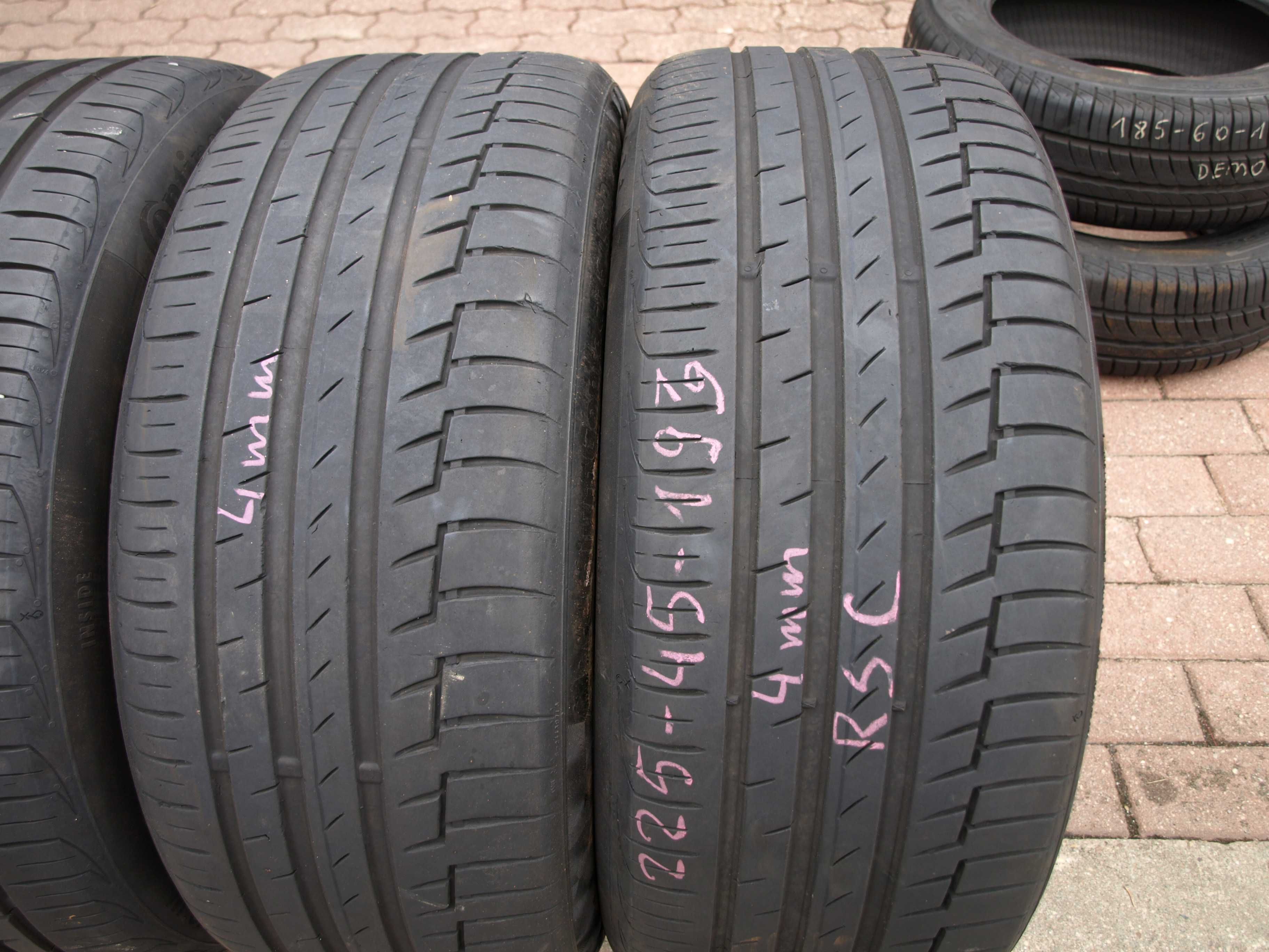 4 szt Opony letnie Continental PremiumContact6 225/45r19 SSR RUNFLAT