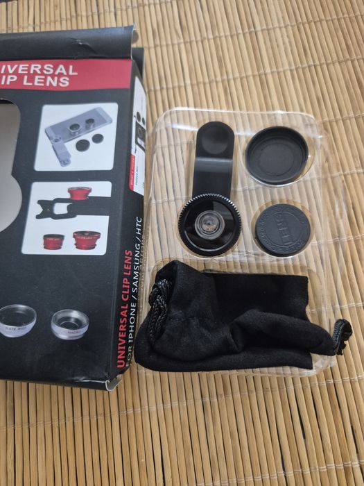 Lente Universal Clip para Telemóvel – 3 em 1 (Fisheye, Wide, Macro)

K