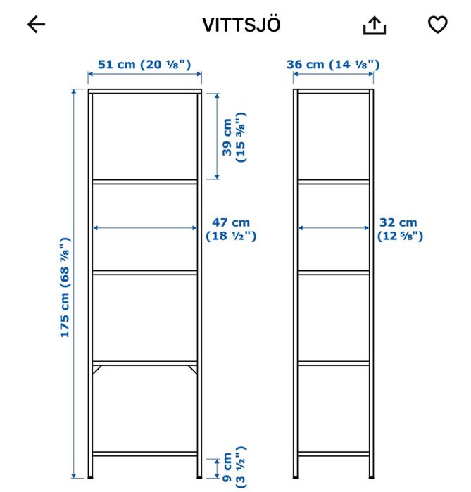 Estante VITTSJO - Ikea