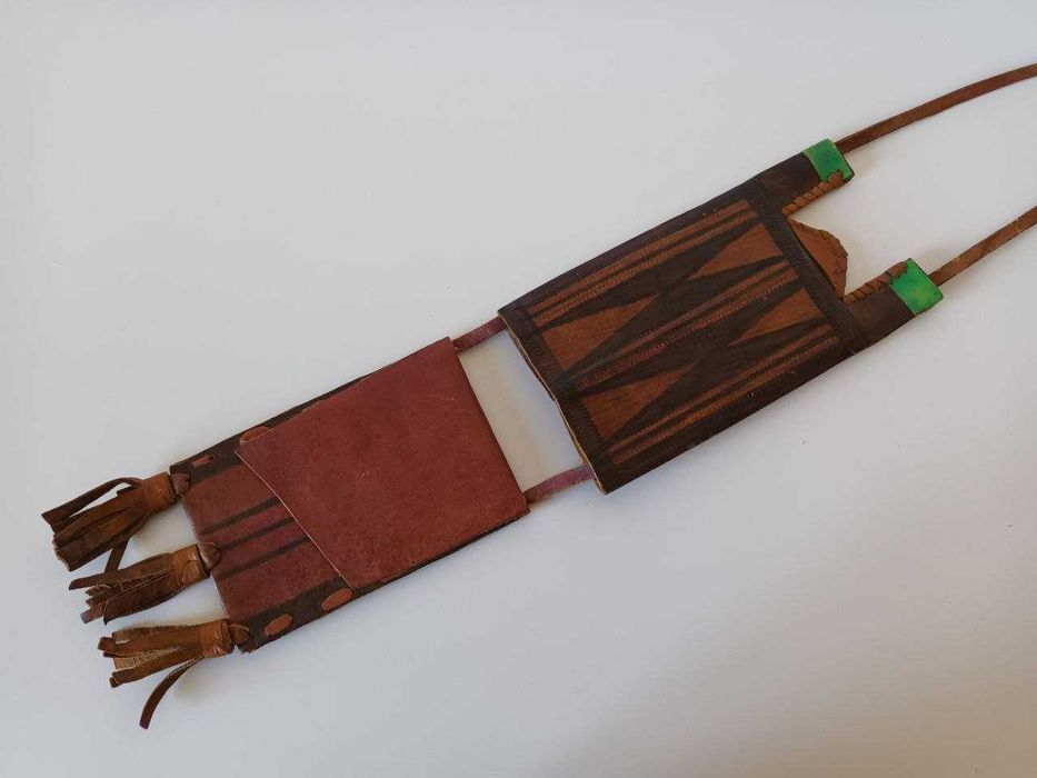 Bolsa de ombro vintage feita à mão nativa americana