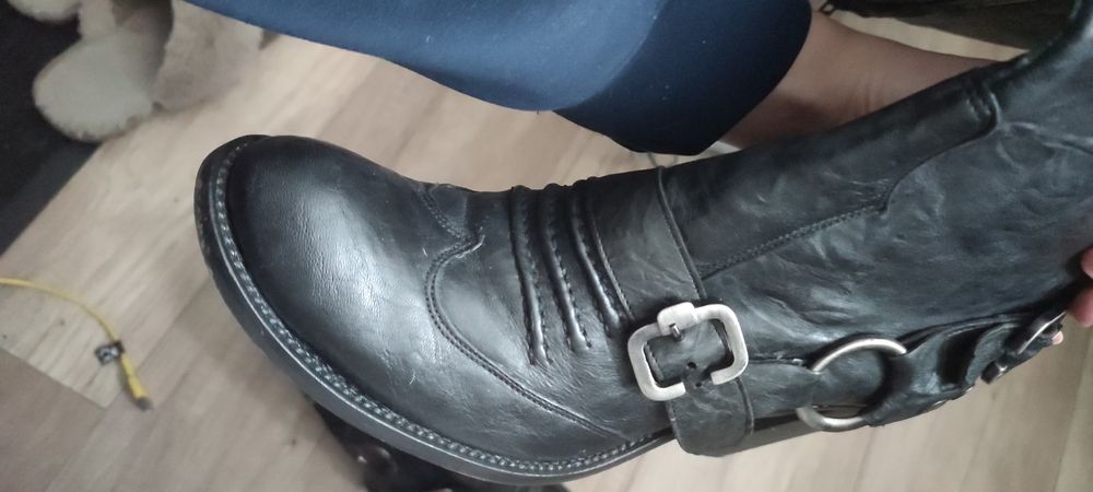 Kozaki Gino Rossi buty skórzane włoskie nowe