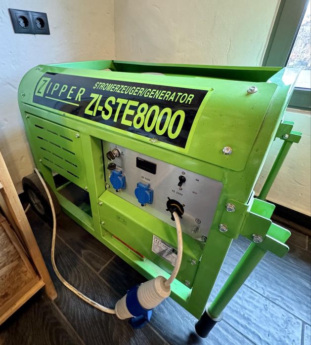 Генератор Zipper ZI-STE8000, бензиновий, однофазний, max потужн. 8 кВт