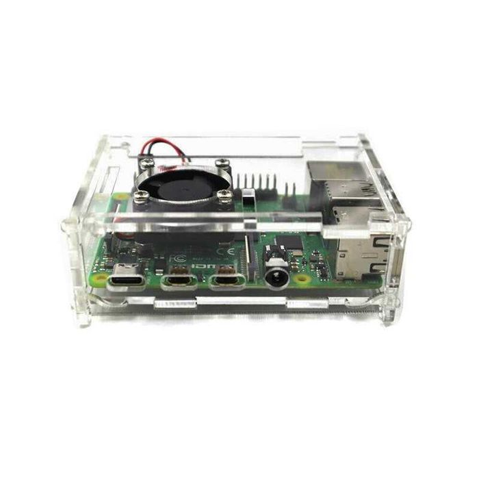 NOVO - ELECROW Caixa Raspberry Pi 4 / 4B + Ventoinha | Fan