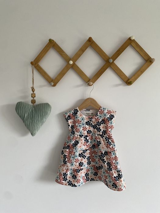 Sukienka small rags 56 miętowe morelowe kwiaty jak newbie