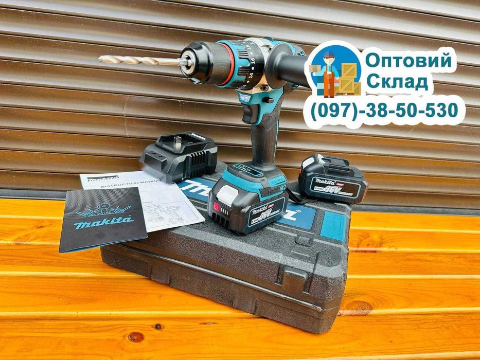 Акумуляторний Шуруповерт Макіта DHP485 BLACK Металевий патрон 13мм 36В