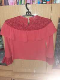 Дівоча червона  блуза