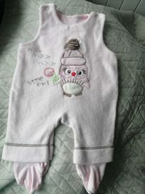Półśpioszki ciepłe niemowlęce dla dziewczynki - r. 62