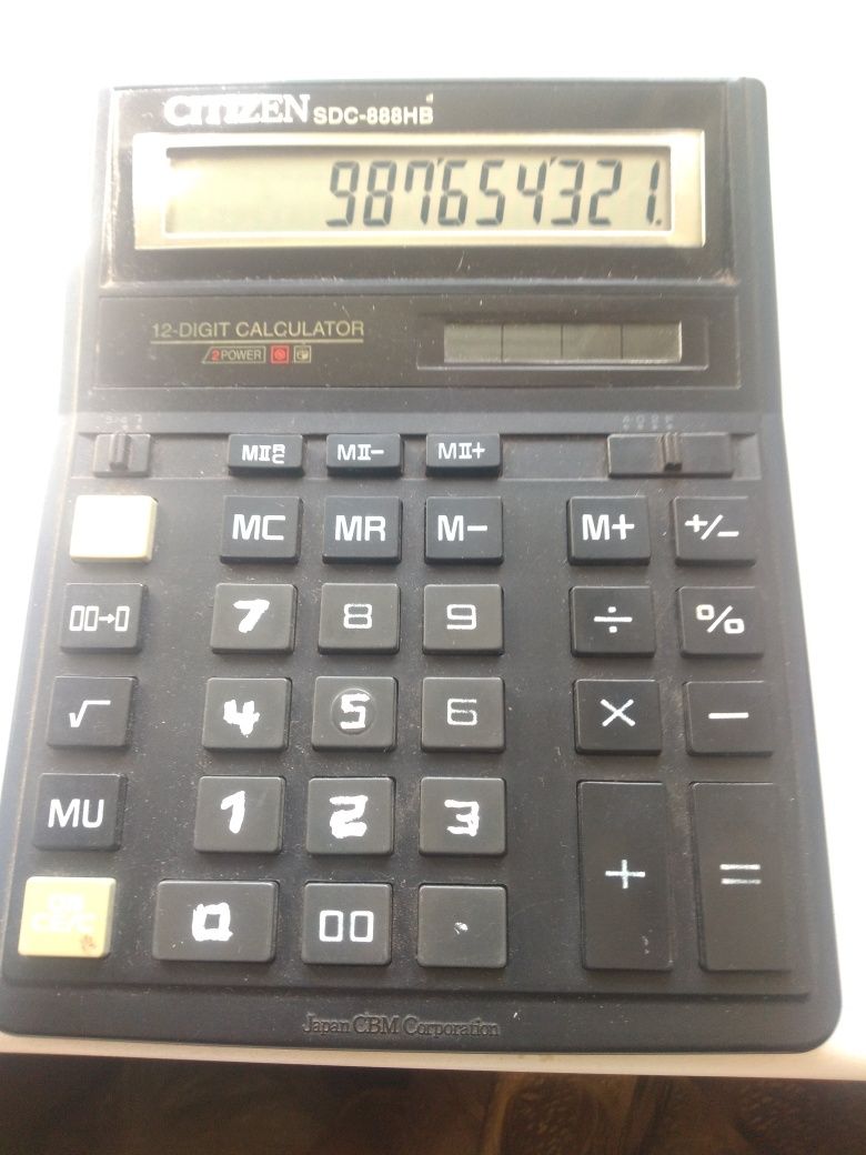 Настольный электронный калькулятор CITIZEN SDC-888HB
