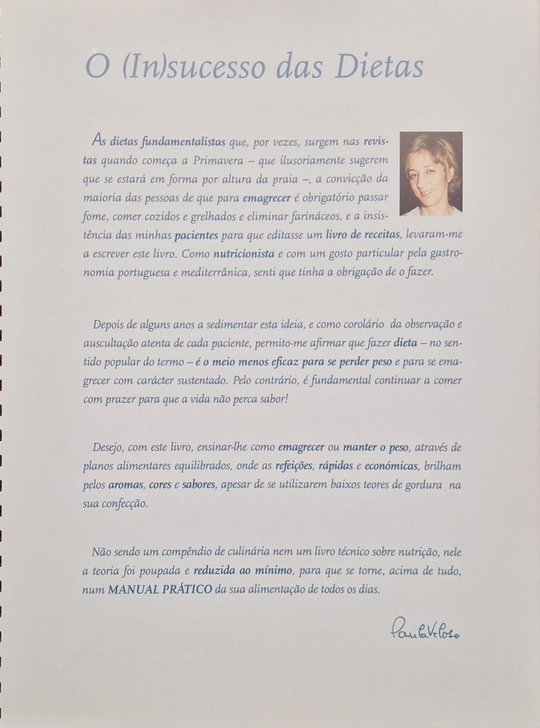 Livro culinária de Paula Veloso (dieta)