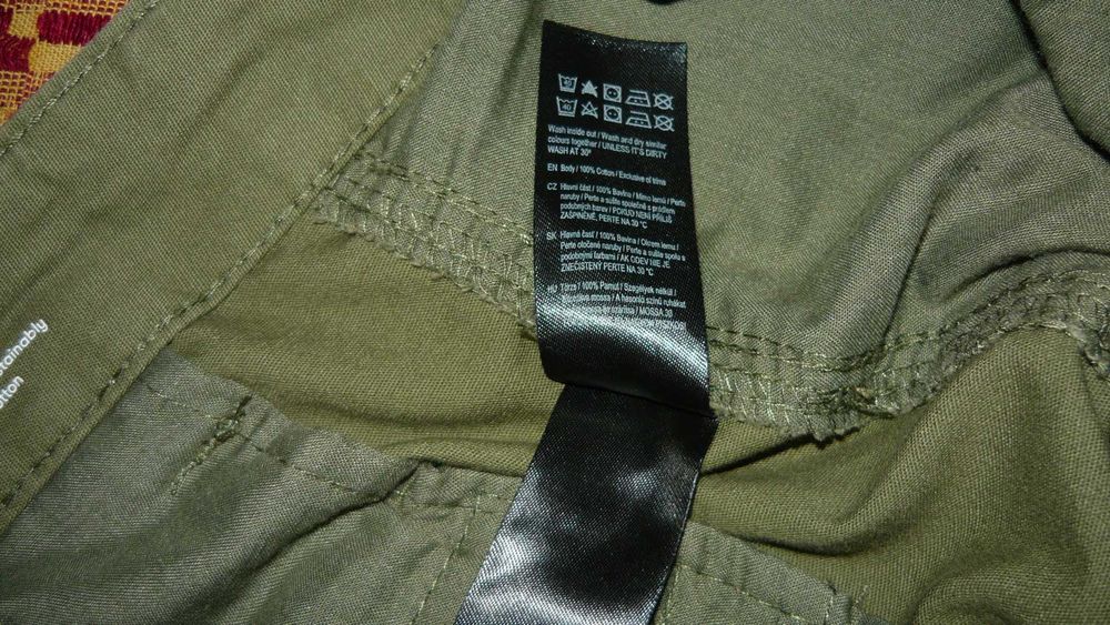 Spodnie bojówki 30/32 zielone M 82 cm F&F STRAIGHT W30/L32