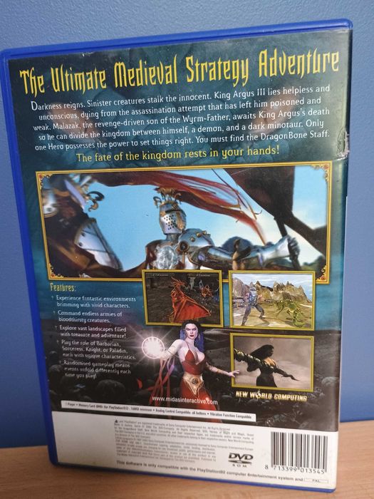 Heroes of Might and Magic PS2 PlayStation 2 angielska bez manuala