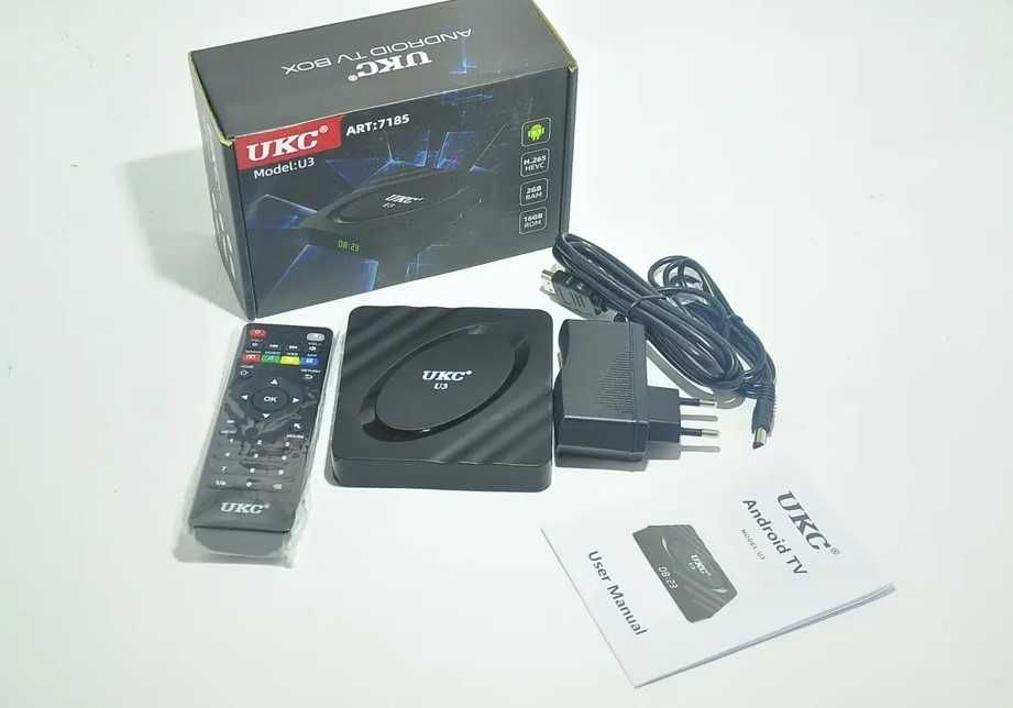 Smart TV приставка UKC U3 2/16GB Android 9.1 Wi-Fi 4K YouTube