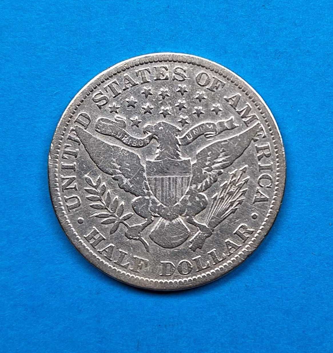 USA pół dolara, Barber Half Dolar rok 1899, dobry stan, srebro 0,900