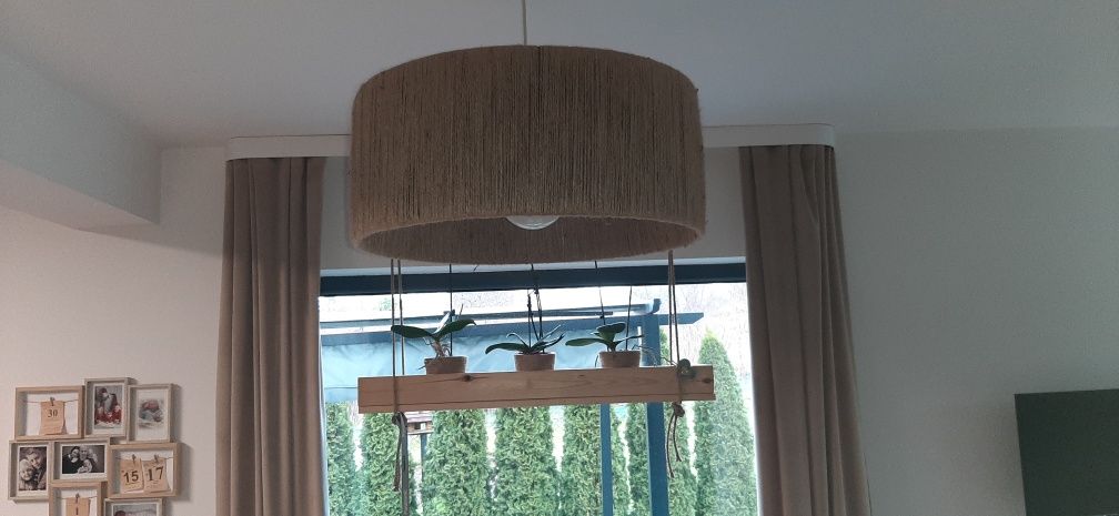 Lampa abażur klosz + żarówka duża loft 60cm