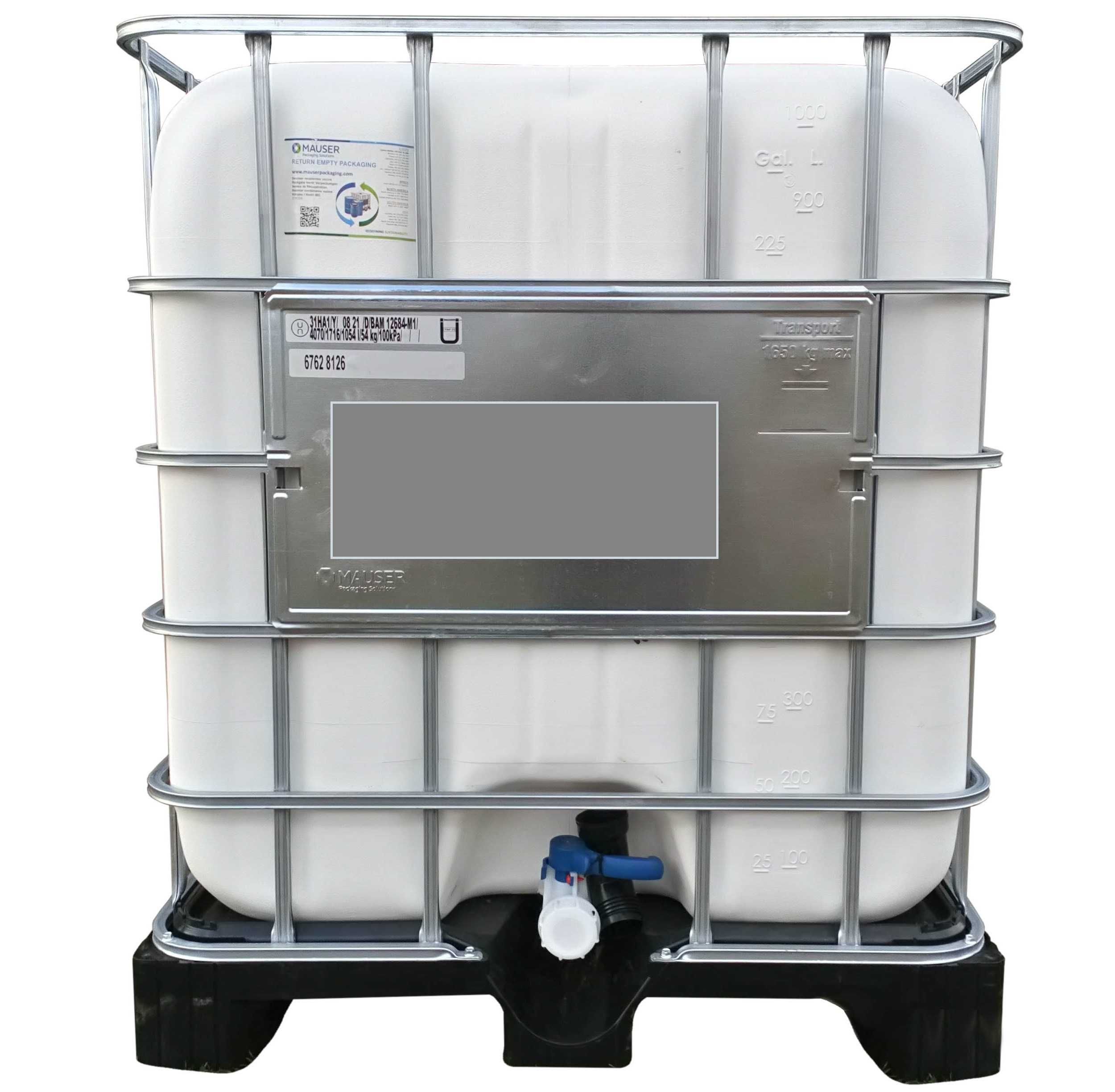 ZBIORNIK IBC NA DESZCZÓWKĘ Mauser Mauzer 1000l - spożywka - ŁADNY
