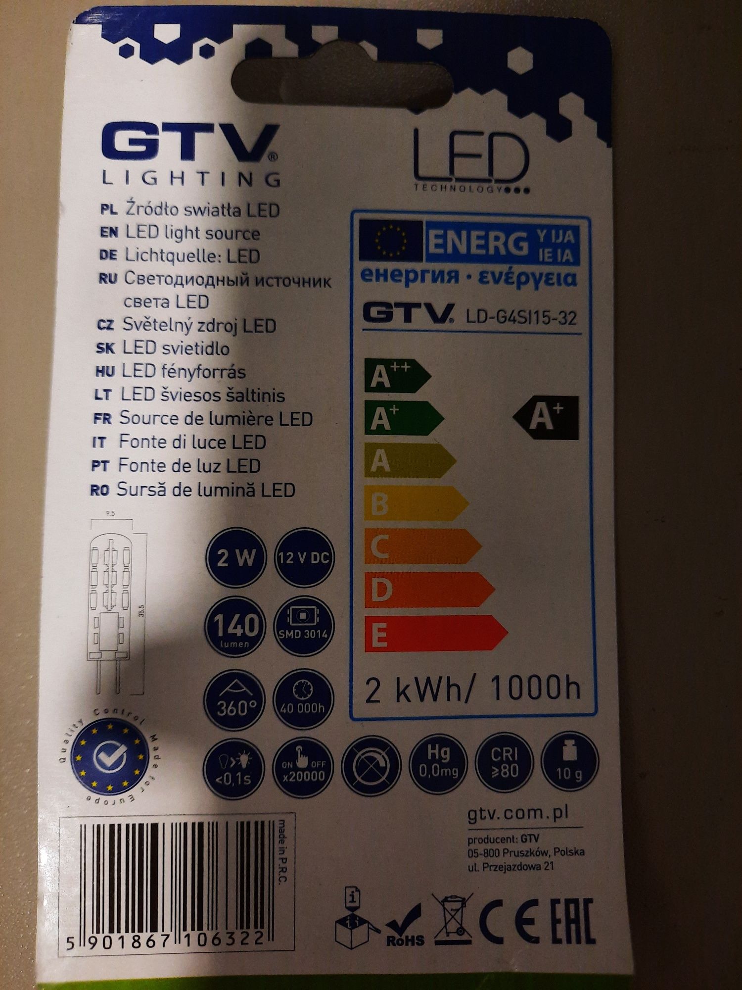 GTV Lighting LD-G4SI15-32 LED