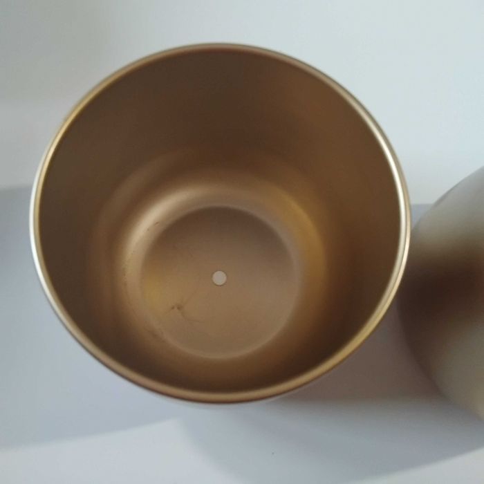 Donica Wazon Złota do Kwiatów 14,5cm Bardzo Ładne 2szt dekoracja