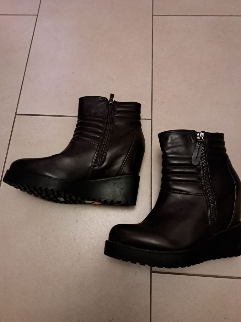 Botki zimowe, nowe buty 40