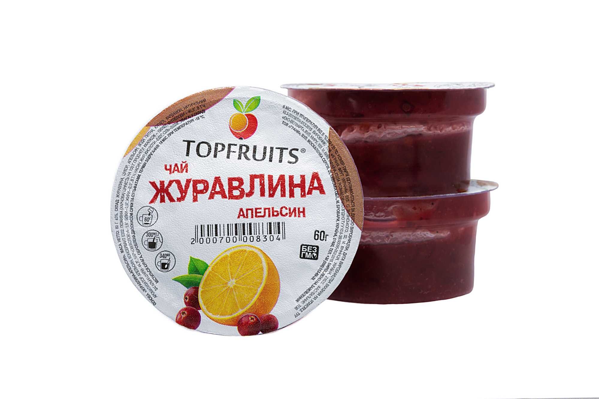 Чай TOPFRUITS "Клюква-апельсин" натуральный фруктовый ягодный