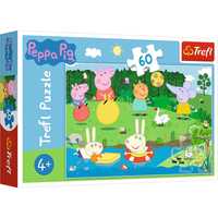 Trefl Puzzle 60 el. Świnka Peppa Wakacyjna zabawa 17326