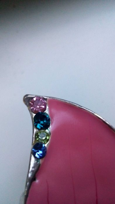 Заколка на волосы - металл / эмаль