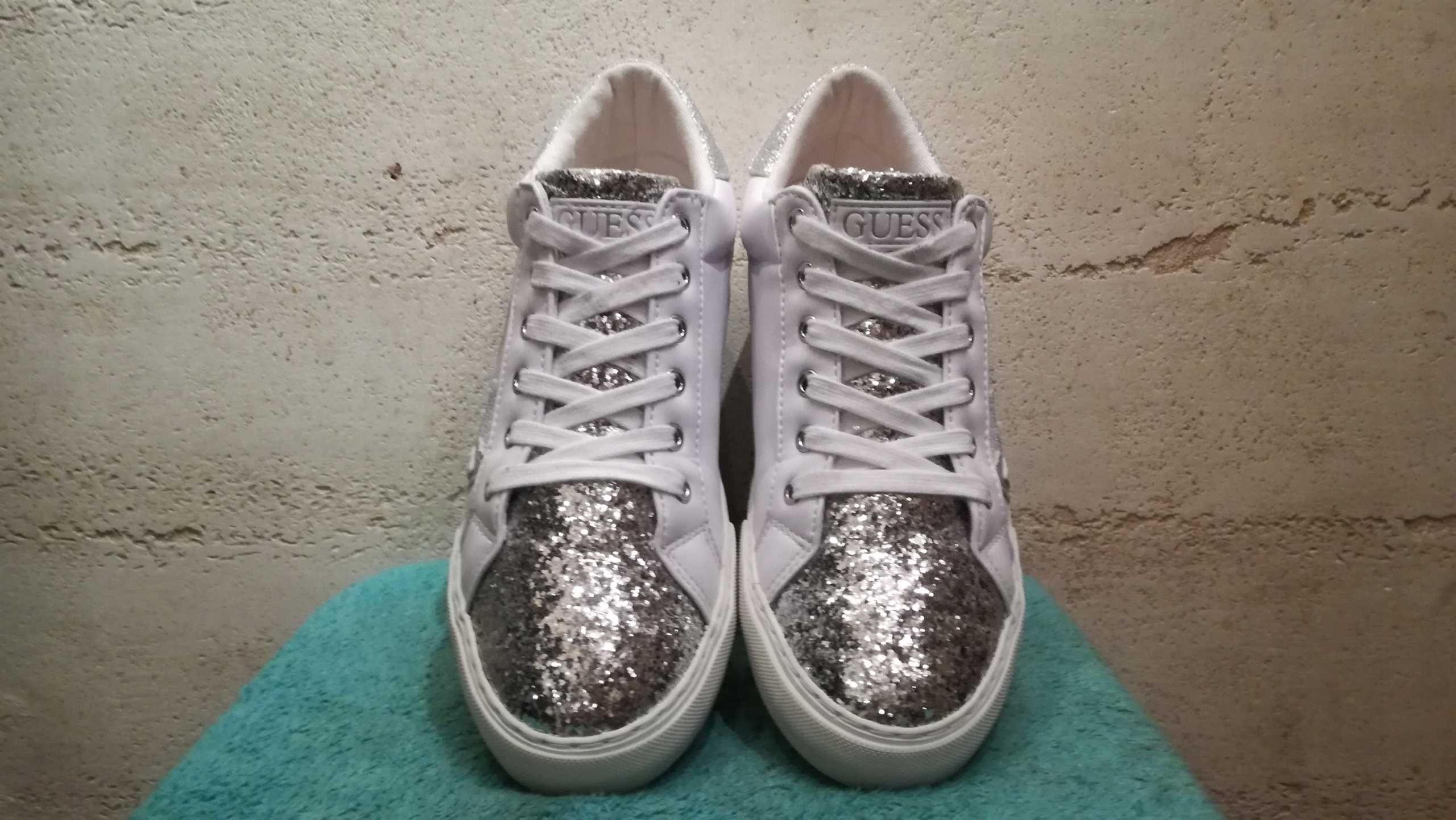 Damskie sneakersy na koturnie GUESS r.40 stan idealny