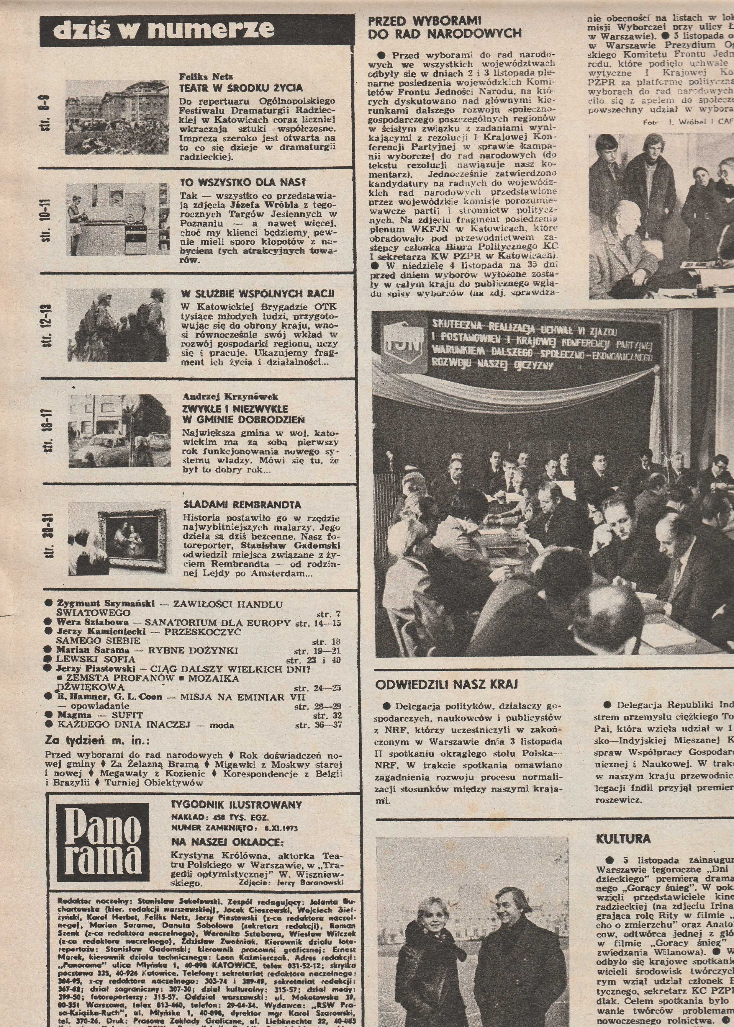 Panorama 18.11.1973 nr 46.