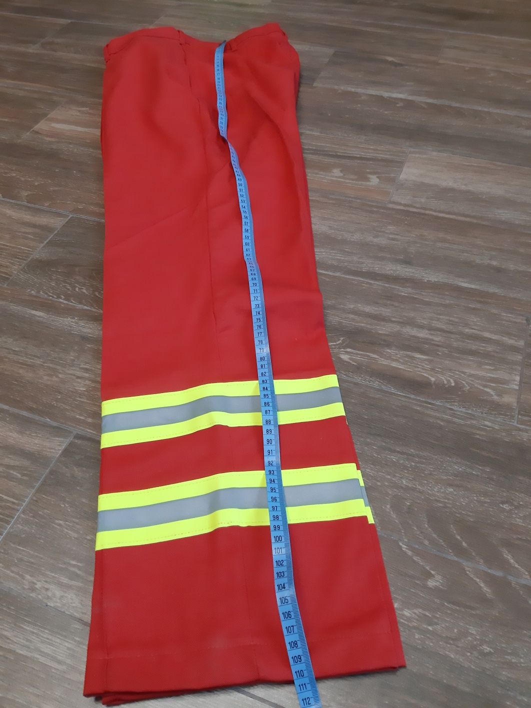 Spodnie strażackie czerwone ognioodporne odblaskowe rozmiar M nowe