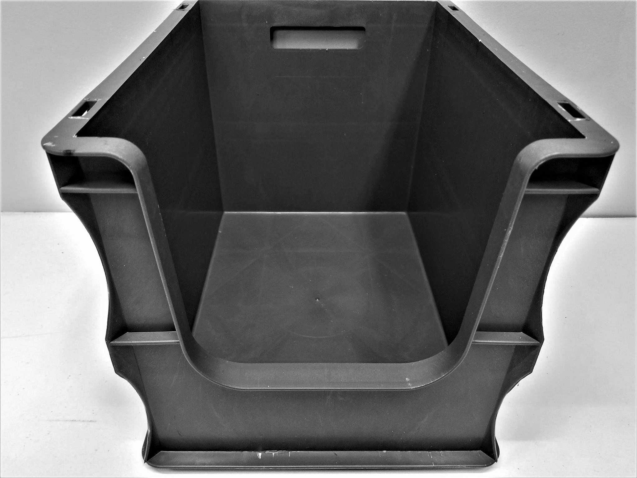 Pojemnik 40x30x29cm Skrzynka Plastikowa Kosz Magazynowy Warsztatowy.