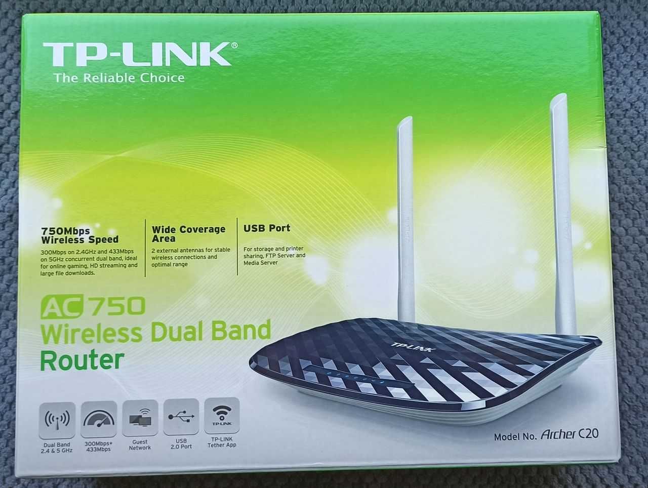 Router TP-Link Archer C20 AC750 USB