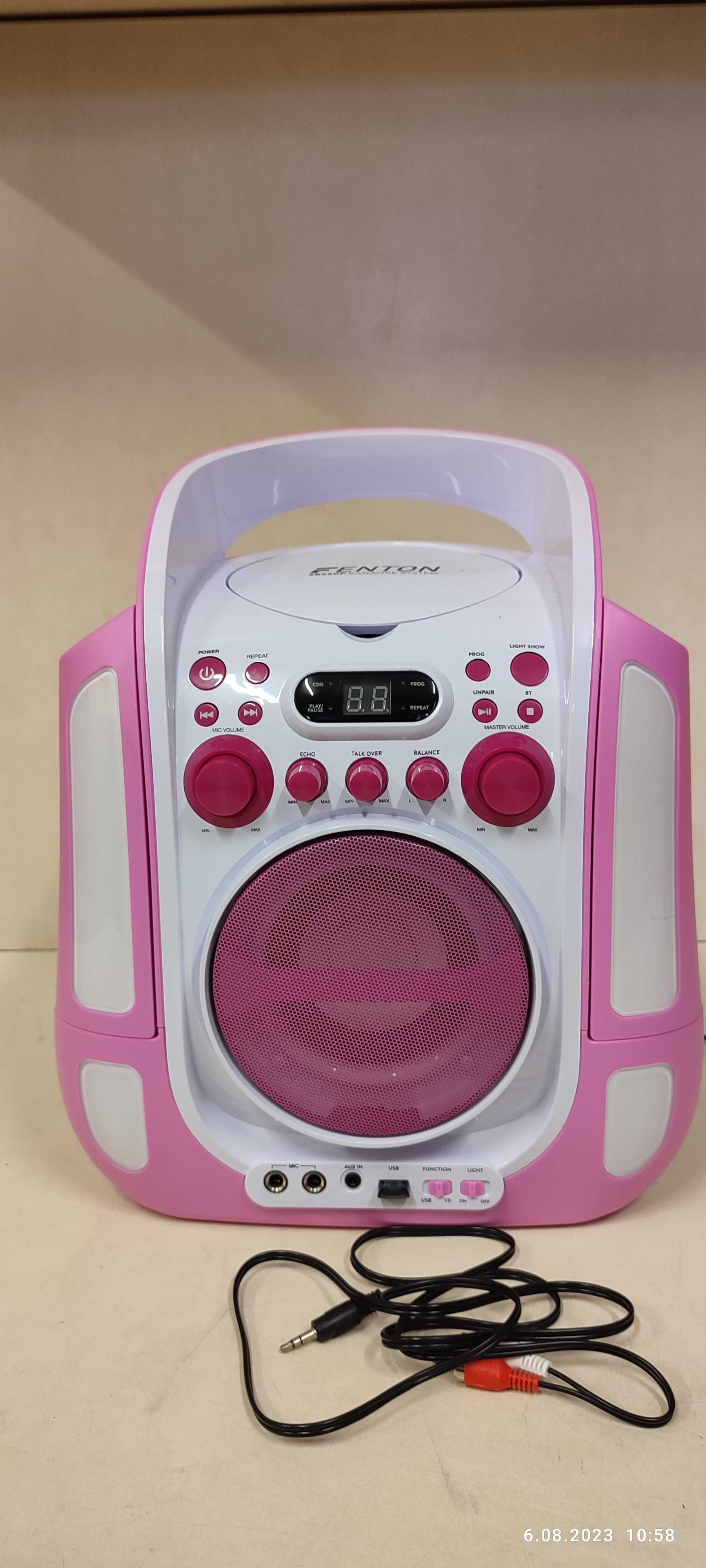 Głośnik z CD,USB, BLUETOOTH SBS30P różowy.