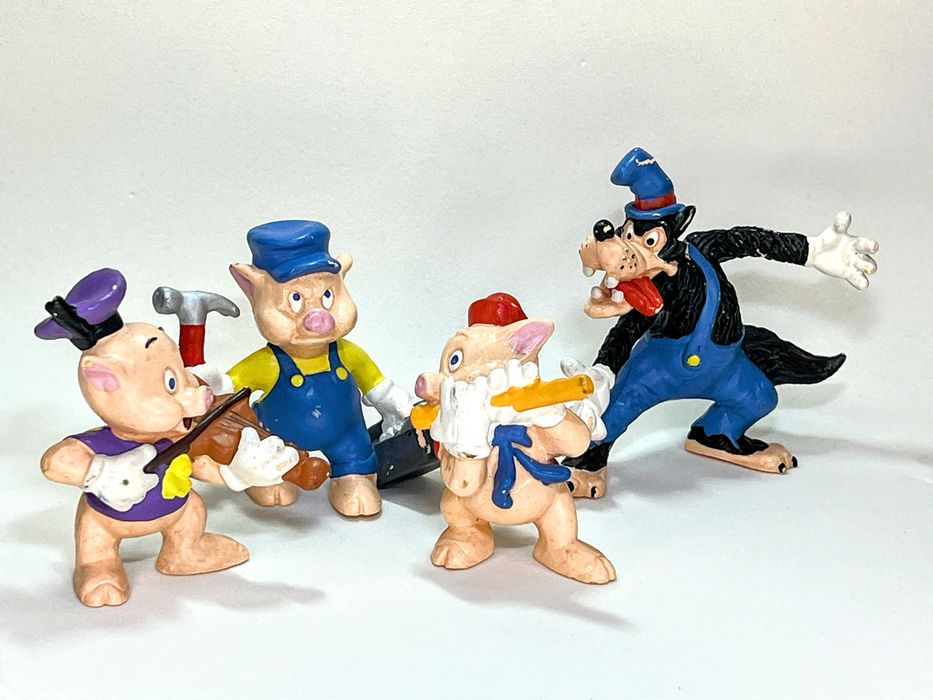 Os Três Porquinhos e o Lobo Mau (1980s) Figuras Bullyland