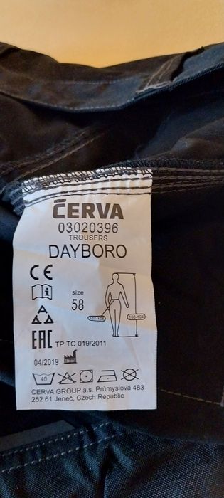 Spodnie robocze 58 Nowe Czeskie profesional