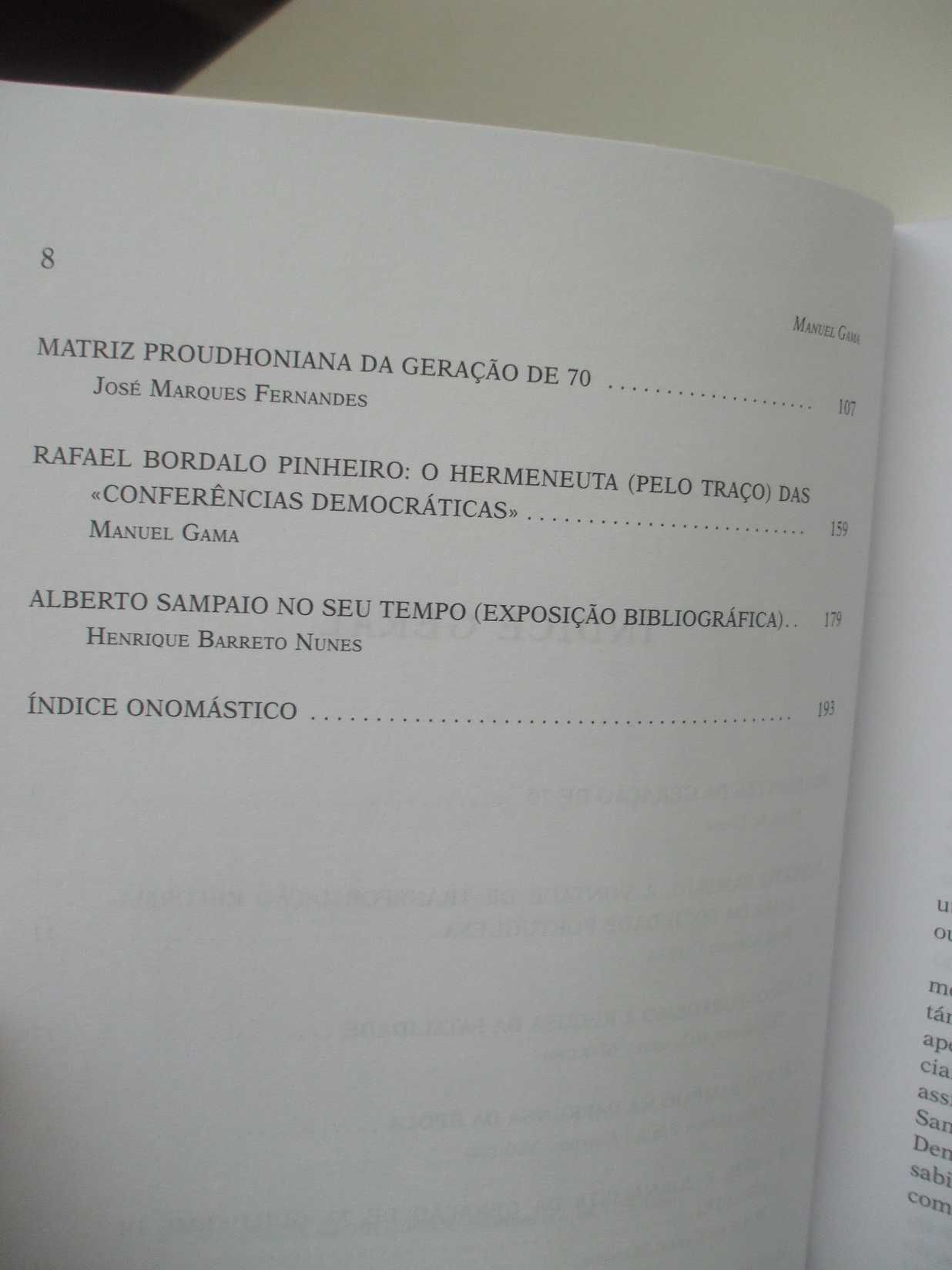 A geração de 70: Alberto Sampaio e os "Outros", Vários, Manuel Gama