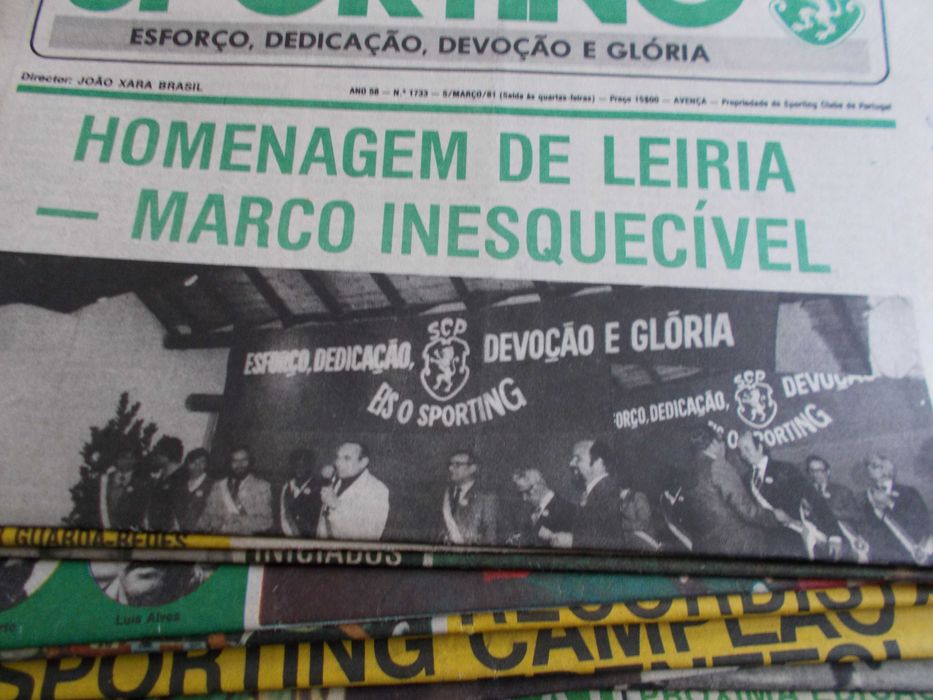 52 jornais Sporting raros.1984
