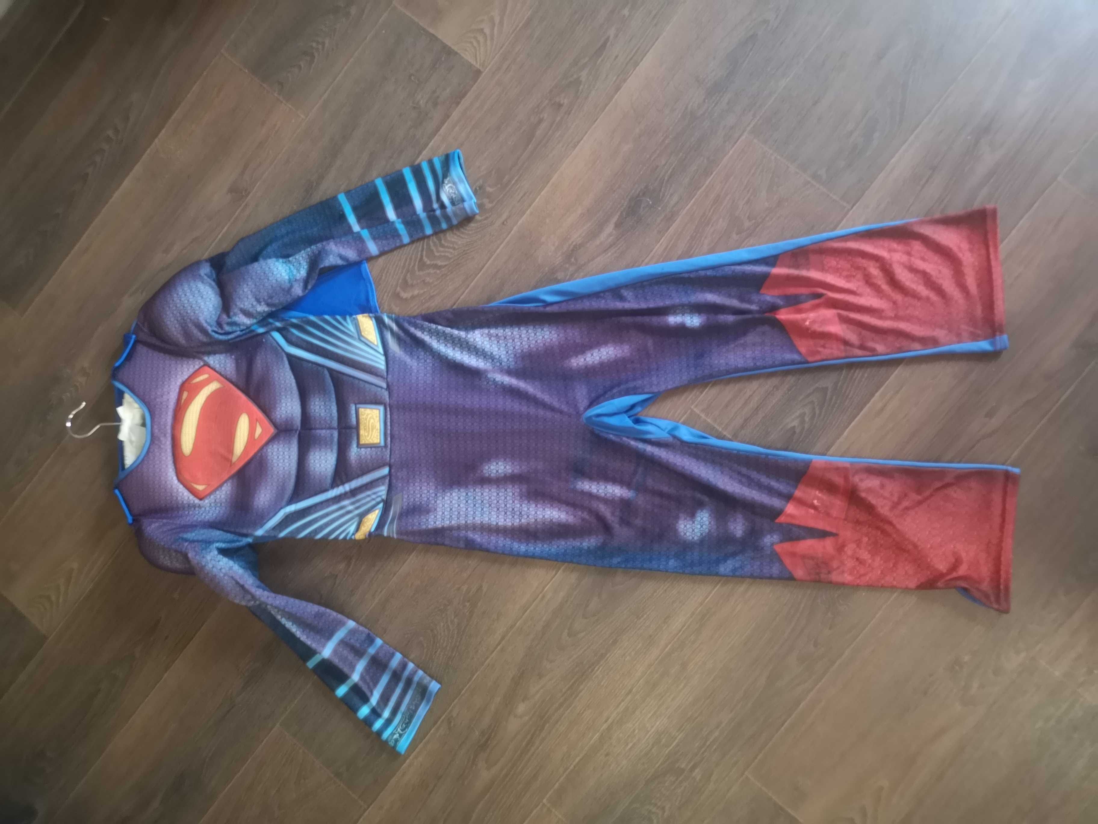 карнавальный костюм супермен 9-10 лет 134-140 рост хелоуин с мышцами