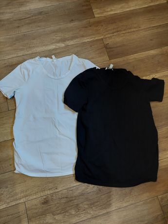 Koszulki ciążowe czarna i biała r. L H&M