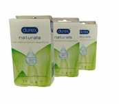 Durex Naturals 30 sztuk prezerwatywy cienkie 98% naturalne nawilżane