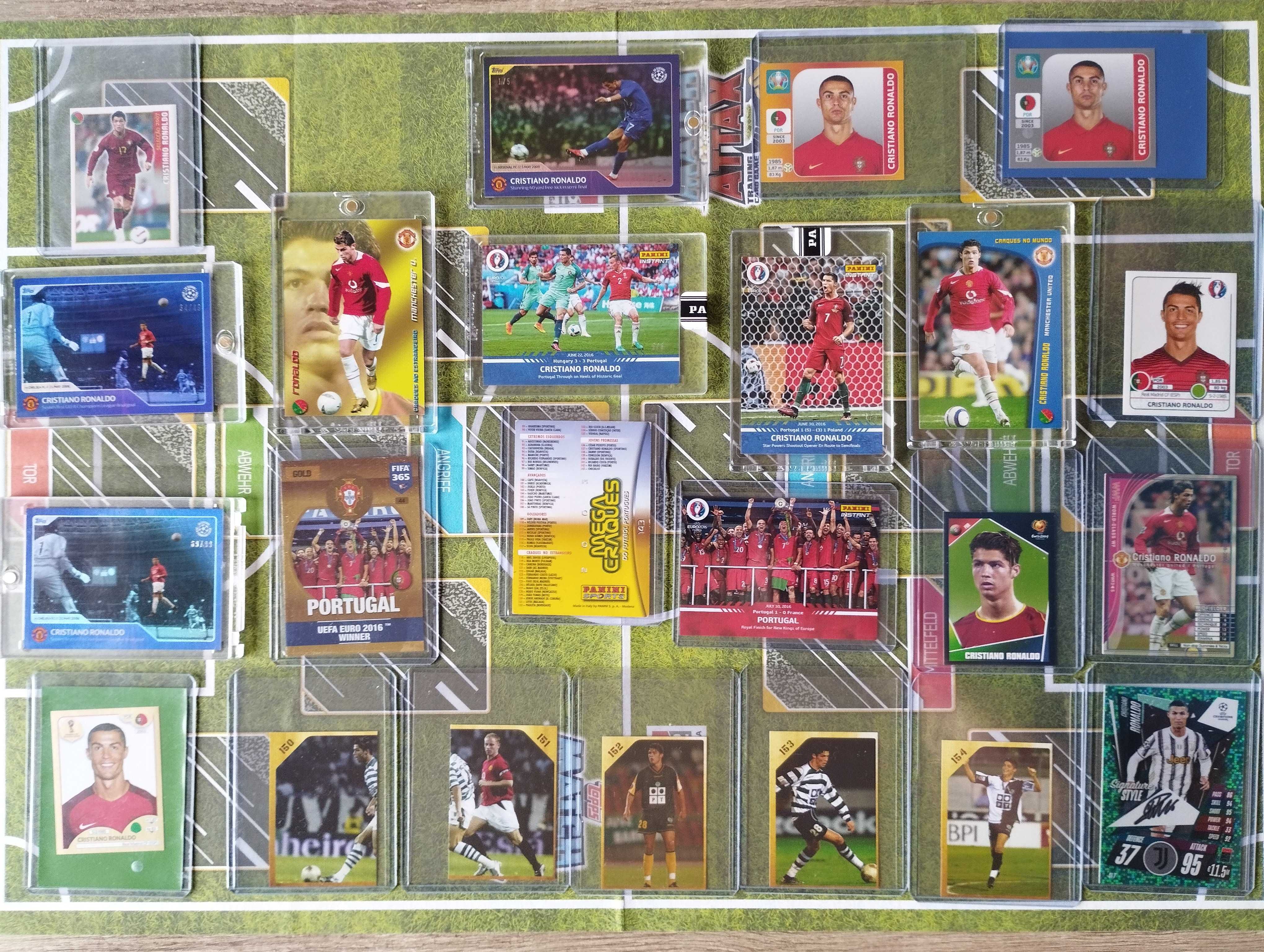 Cromos e cartas de Cristiano Ronaldo Panini Topps Rookie card sticker