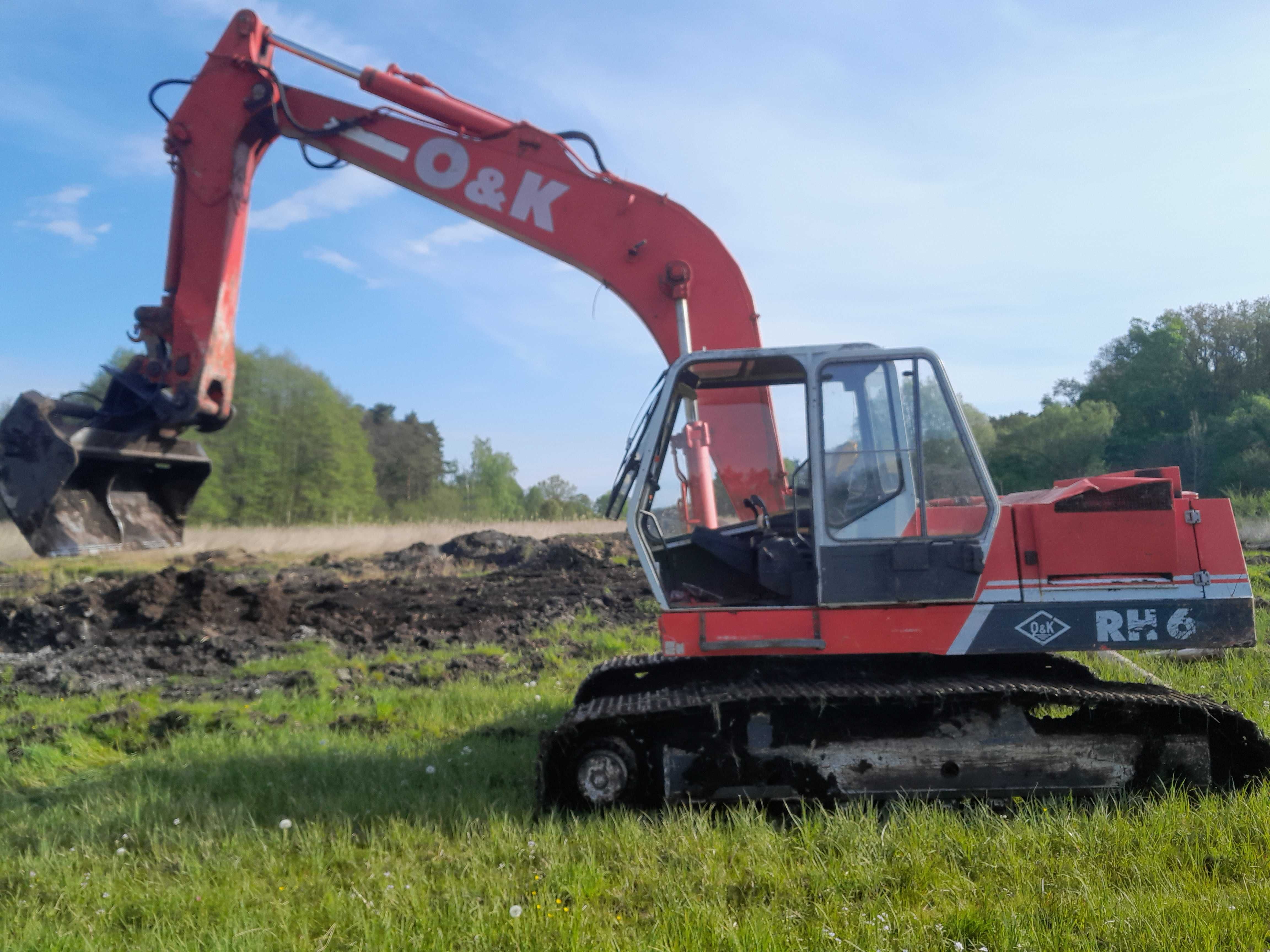 Koparka O&K RH6 szerokie gąsienice