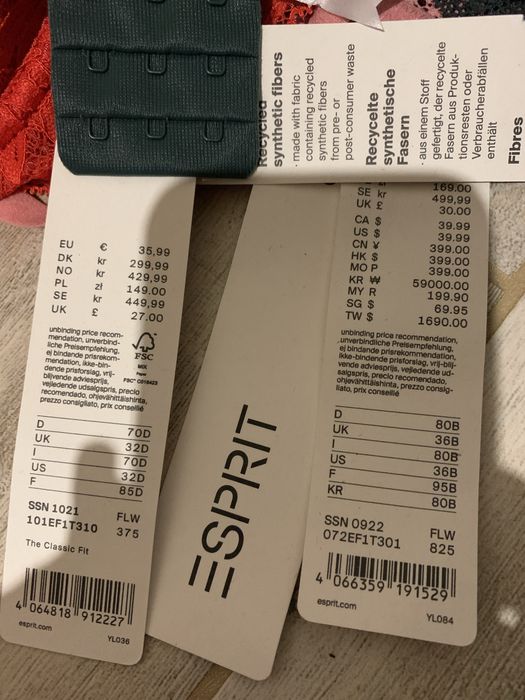 АКЦІЯ! ESPRIT Нова жіноча білизна ОПТ ESPRIT