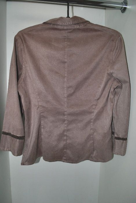 Кофта next коричневая под замш m l блузка украшена рукав 3/4 замшевая