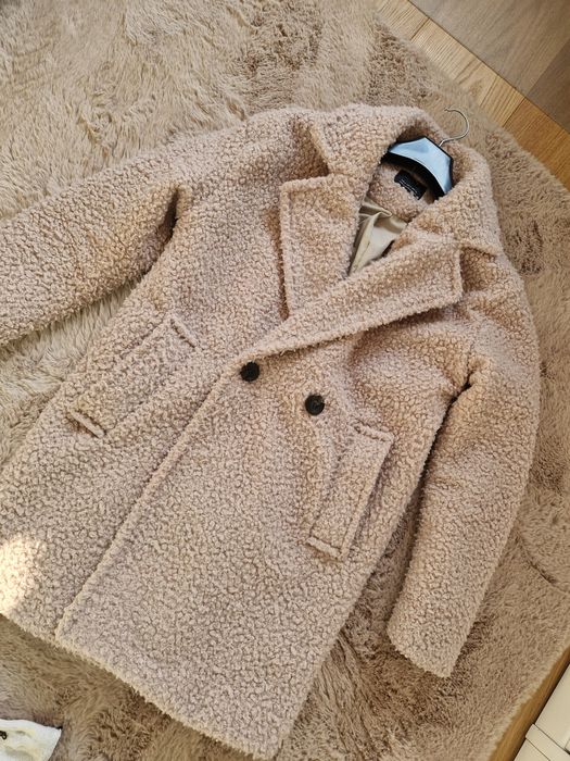 Plaszcz Teddy Beshka Beżowy s 36