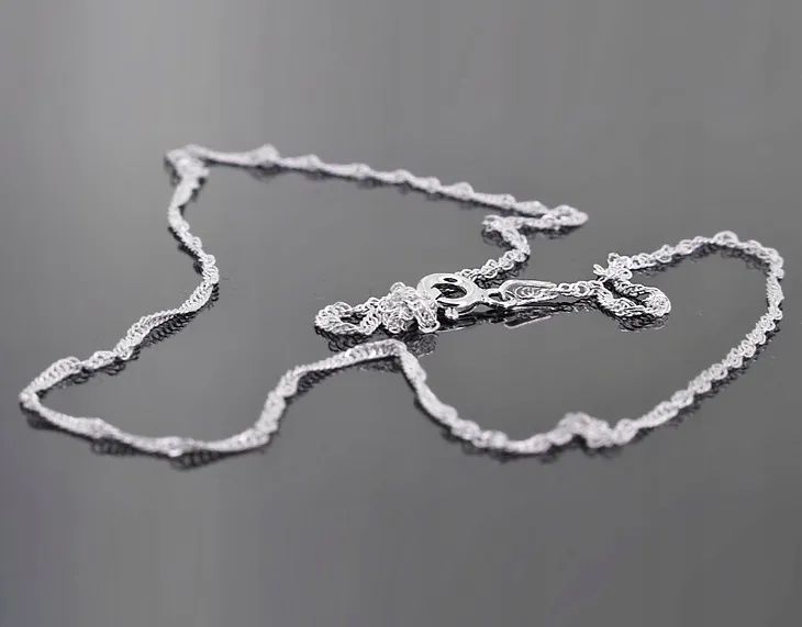 Łańcuszek srebrny pr.925 55cm singapur