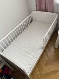 Łóżko tapczanik z materacem Havla dla dziecka 70x140cm białe