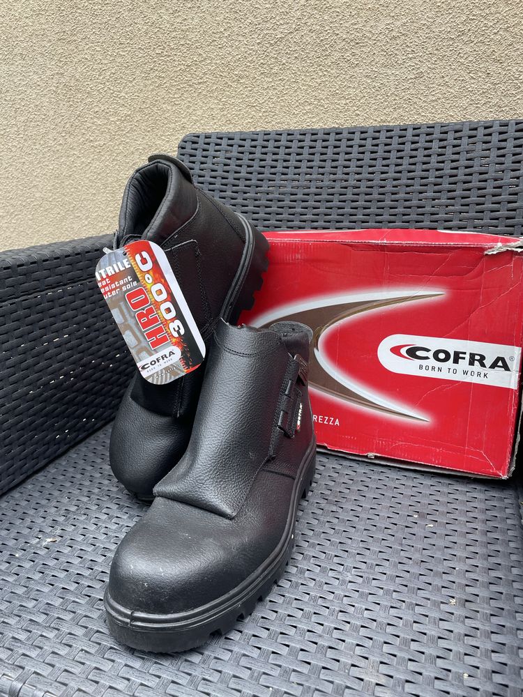 Nowe buty robocze COFRA HRO 300°C – r. 46, skóra, idealne dla spawaczy