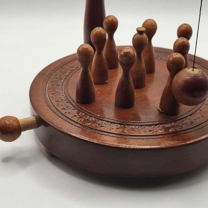 Настільні кеглі. Антикварна гра. Старовинна іграшка 1920-30рр. Дерево