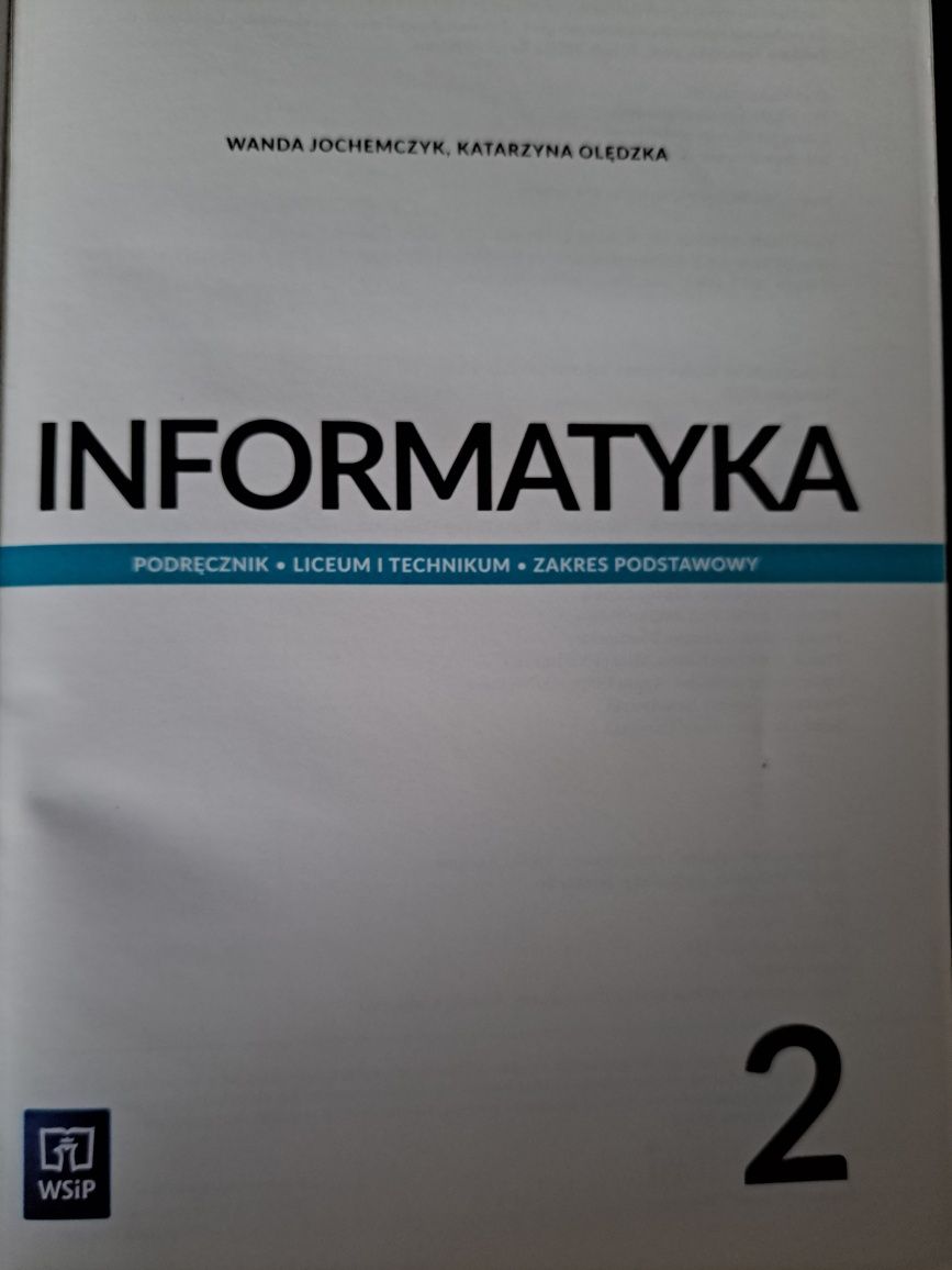 Informatyka 2 WSiP podręcznik