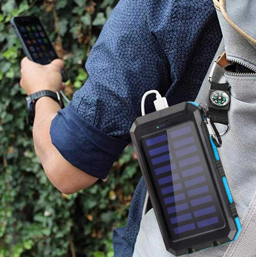 powerbank 20000mah solarny uniwersalny latarka moc power bank