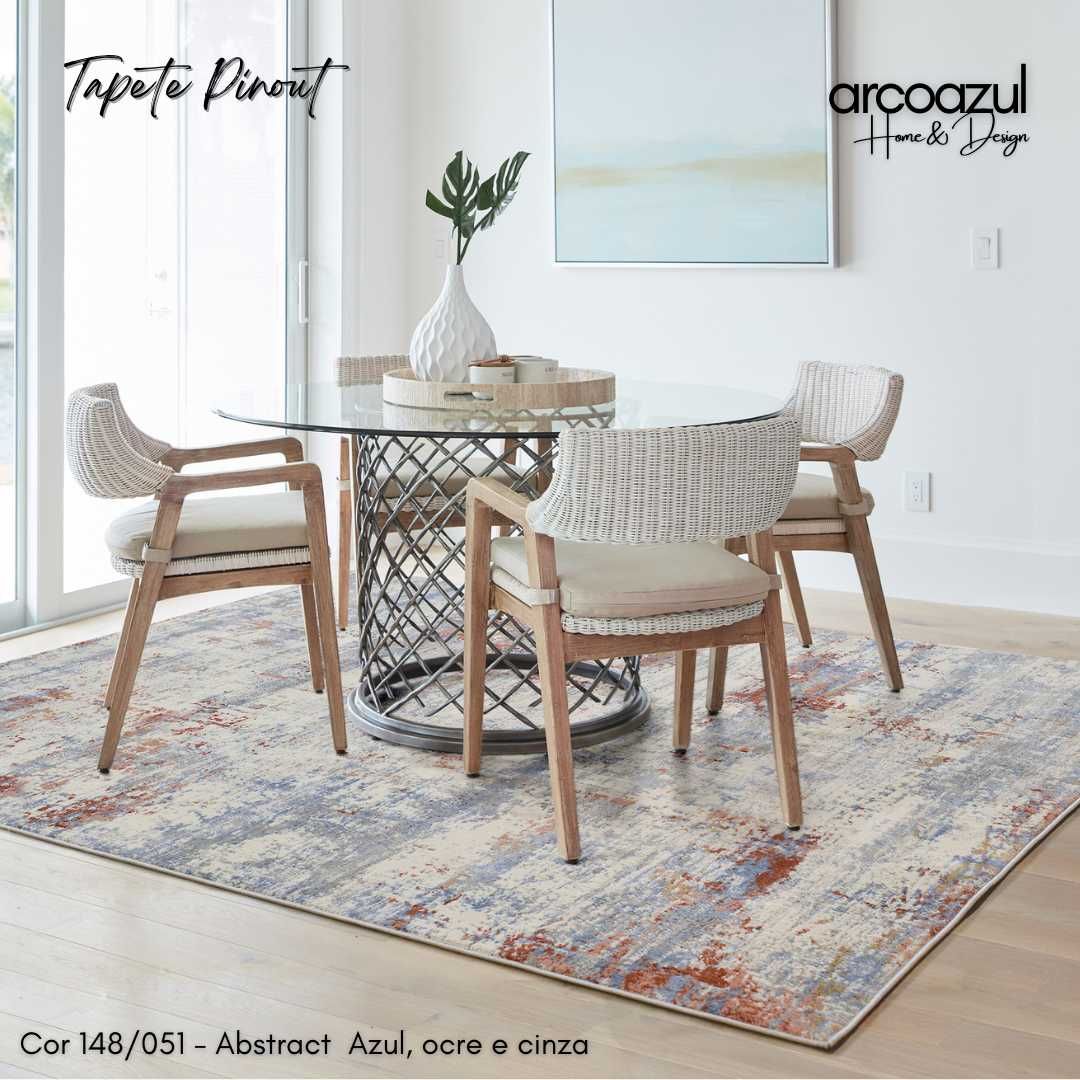 Tapete Pinout com relevo Ocre e Cinza- 135x195cm By Arcoazul